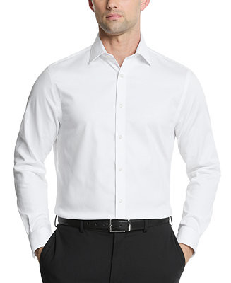 Michael Kors Men's Regular-Fit Ultra Wrinkle Free Stretch Dress Shirt - Macy's | Macy's