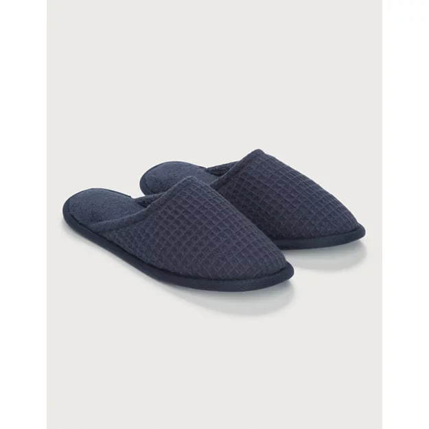 Unisex Organic Cotton Waffle Slippers | The White Company UK & ROW