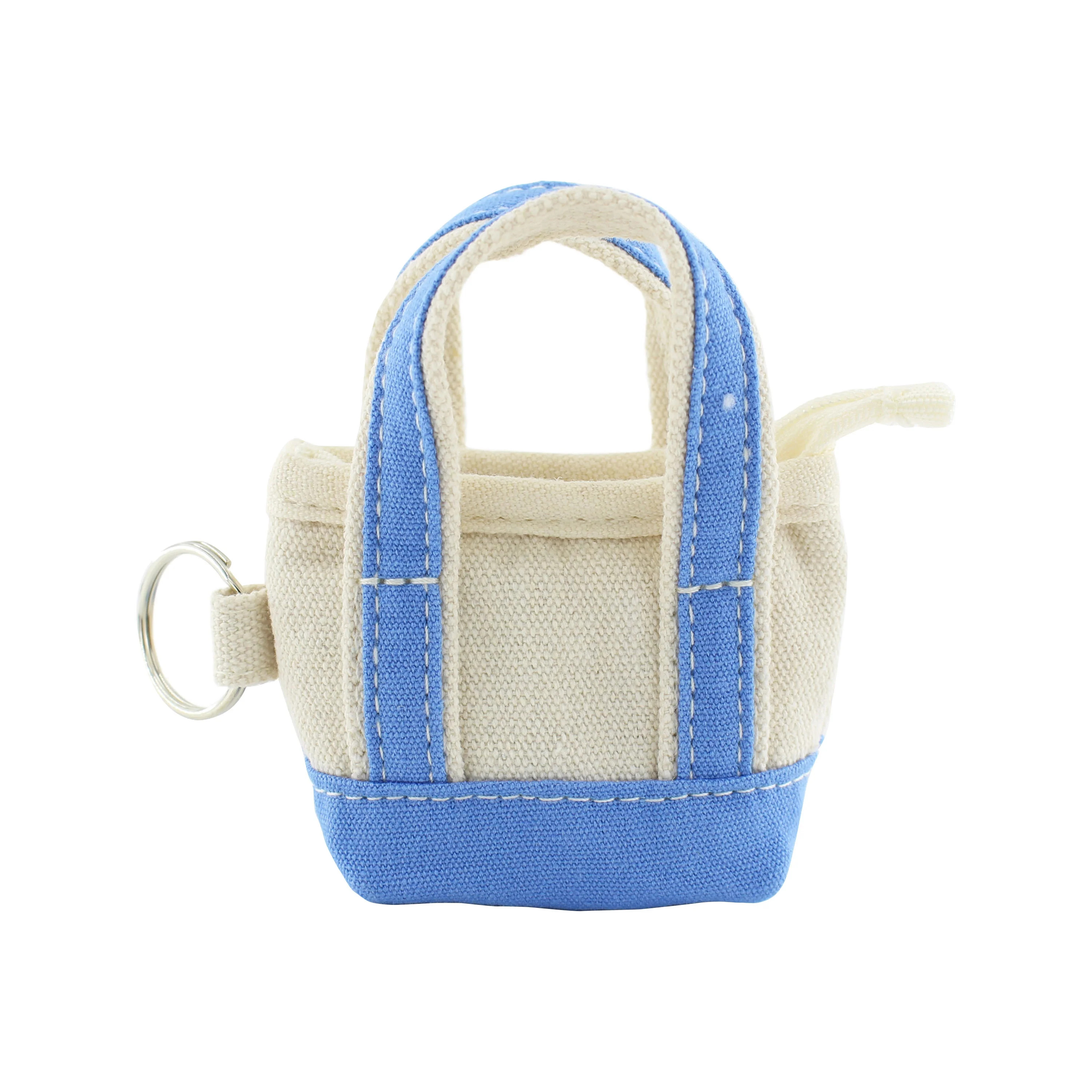 U Style Mini Canvas Tote Keychain, Light Blue | Walmart (US)