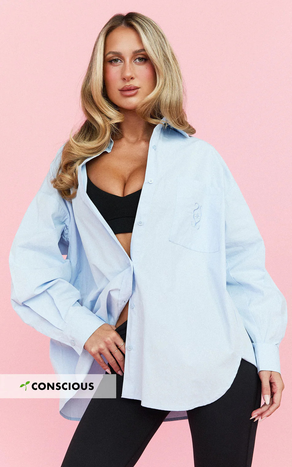 The Hunger Project x Showpo - THP Collared Button Up Long Sleeve Shirt in Blue | Showpo (US, UK & Europe)