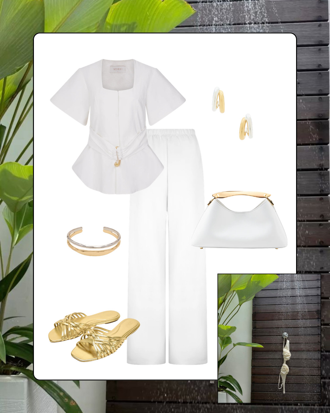 Obsessed with this set. So polished and can be worn on vacation with flats sandals or heels and can be worn for an evening dinner when you’re not on vacation too! 

 #LTKgrwm #LTKootd #LTKOver40