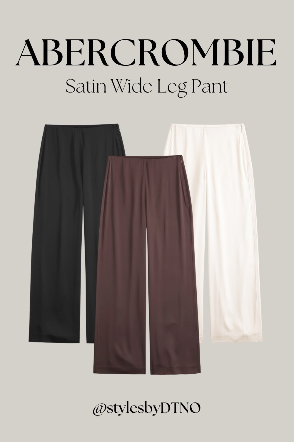 New satin wide leg pants now available at Abercrombie & Fitch in the shades black, cream, and dark brown (scroll below for more options)

Tags: New Arrivals, Spring Fashion, Best Sellers, Stylist Picks, Fashion Finds 2026, Wardrobe Essentials, Back In Stock, Under $100, What To Wear, Summer Fashion ,

#LTKSpringSale #LTKootd #LTKSeasonal