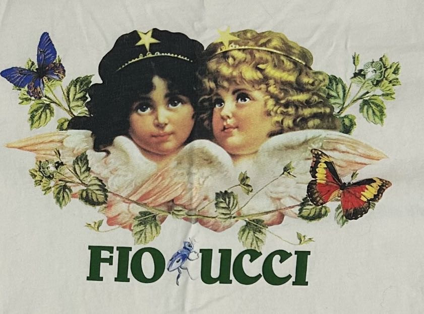 Fiorucci Woodland Angels Flowers & Butterflies Crop off White T-shirt Size S | eBay US