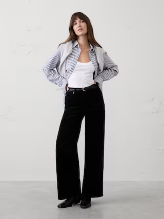 Wide-Leg High-Rise Corduroy Pant | Banana Republic Factory