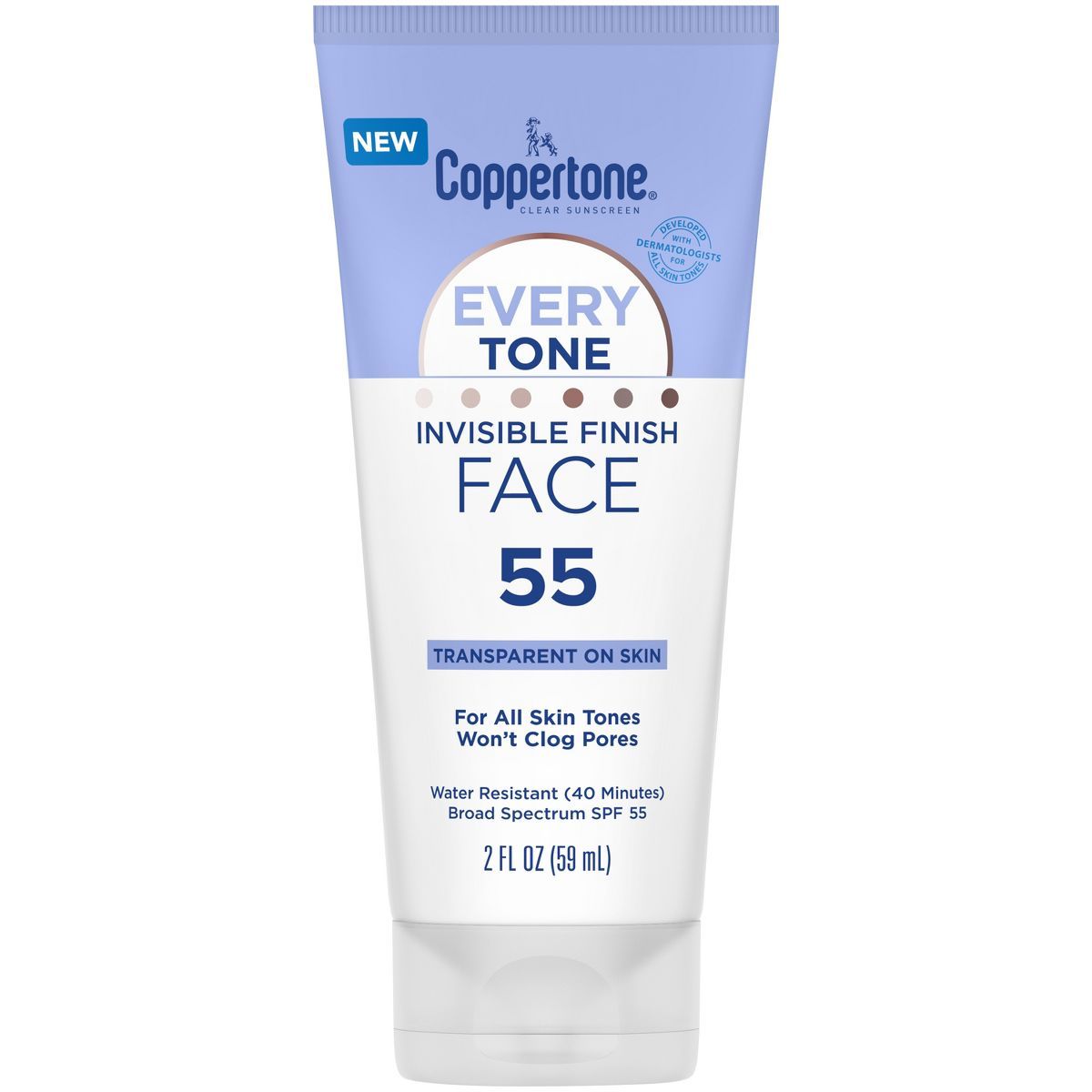 Coppertone Every Tone Face Sunscreen Lotion - SPF 55 - 2 fl oz | Target