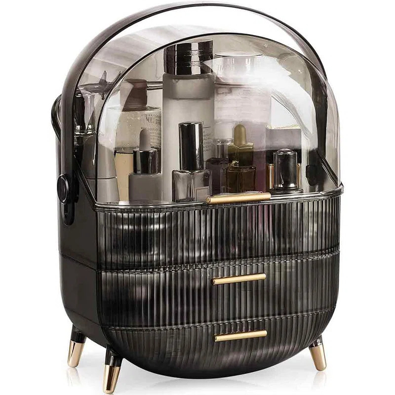 Makeup Organizer,Large Capacity Skincare Organizer for Vanity,Cosmetic Organizer with 2 Drawers | Wayfair North America