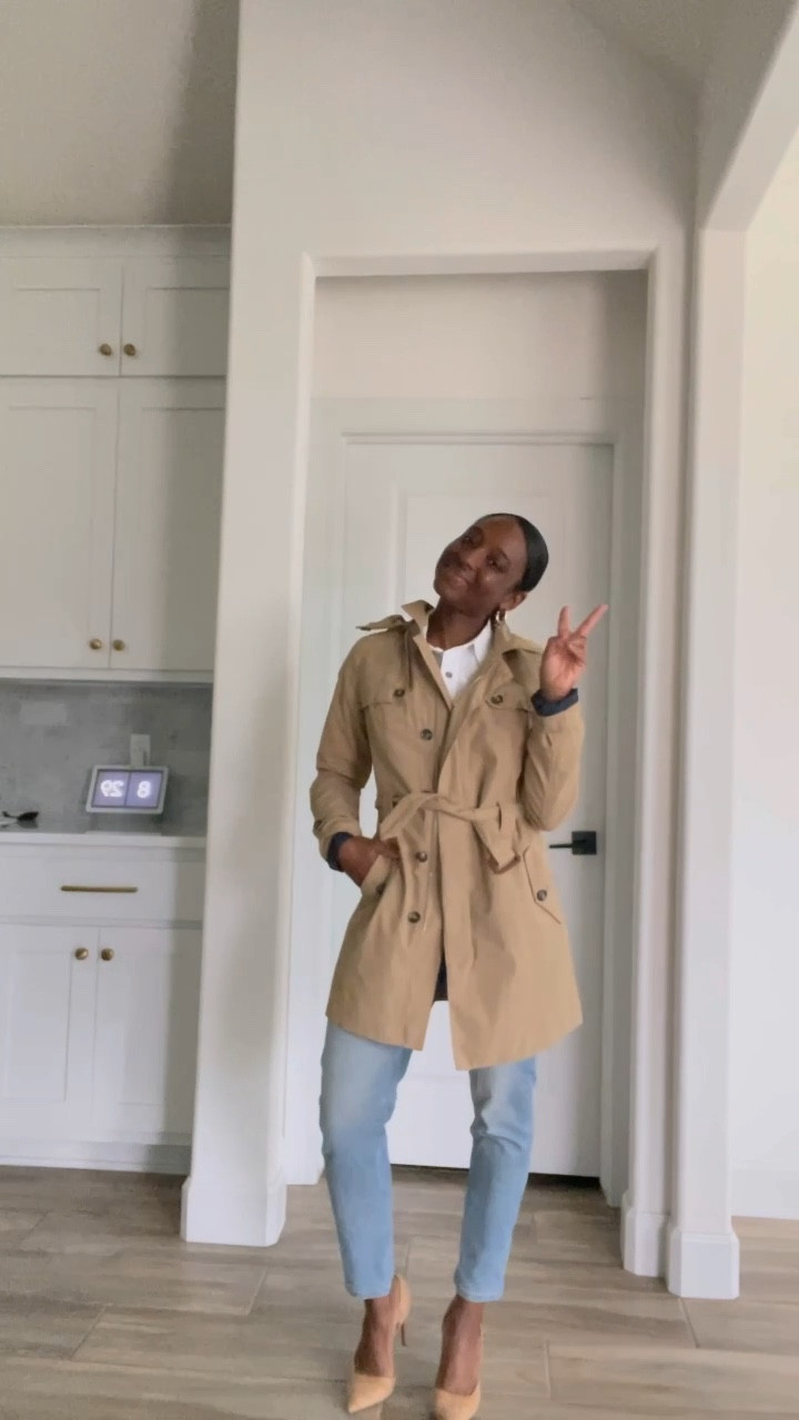 Bringing Basics Back and Making them sexy again! 
White button down, button up, mom jeans,I’m denim, nude heels, trench coat

#LTKunder50 #LTKFind #LTKstyletip