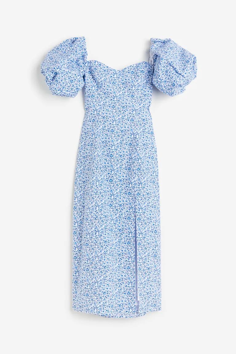 Off-the-shoulder Puff-sleeved Dress | H&M (US)