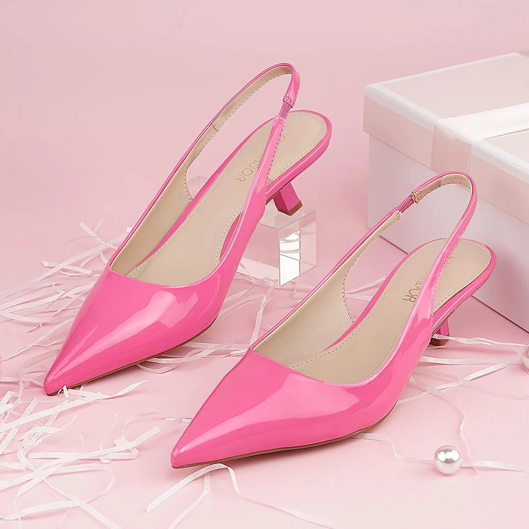 JENN ARDOR Slingback Heels for Women Low Heels Dress Shoes | JENN ARDOR