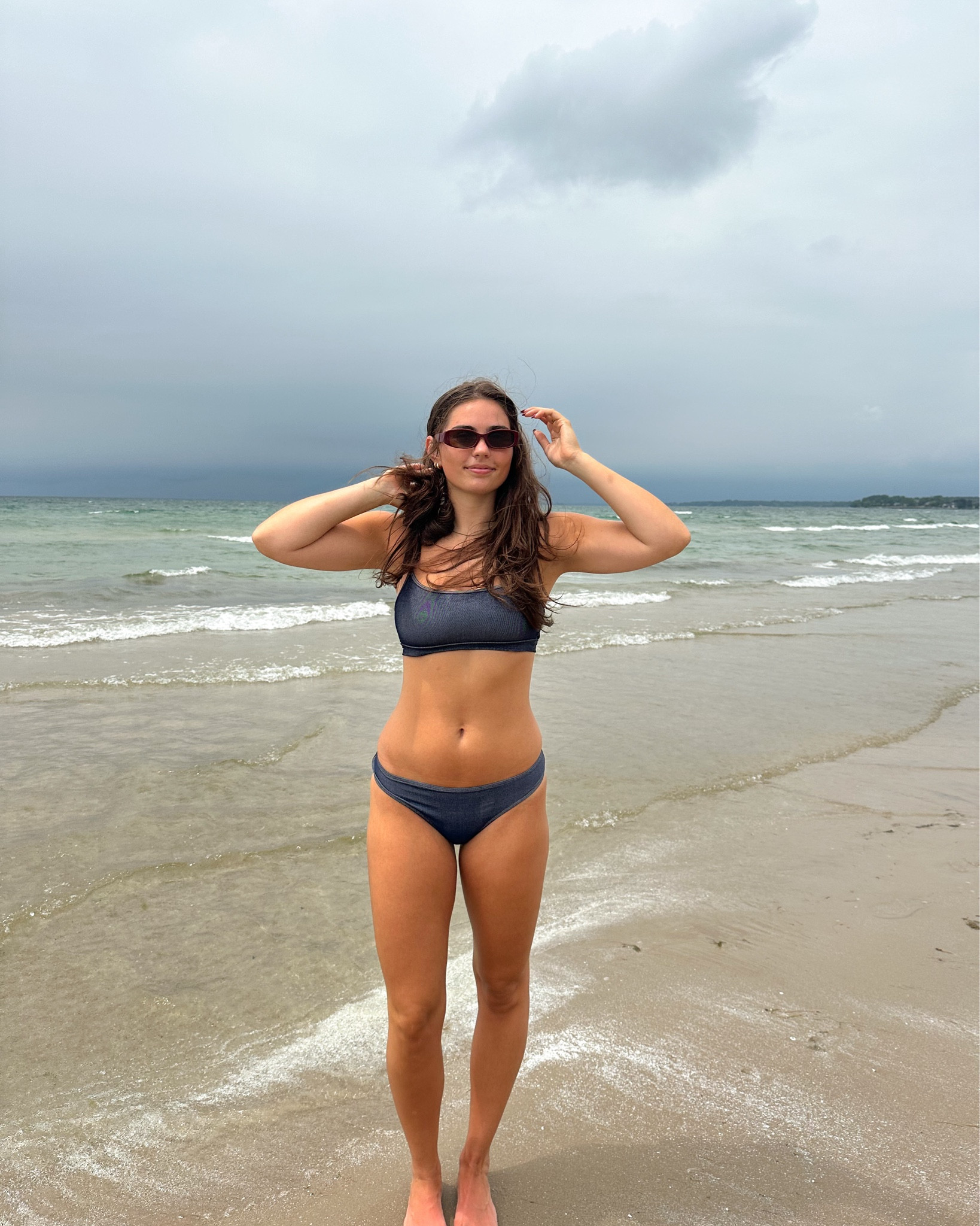 the cutest denim swimsuit 💙
wearing size M in both. 