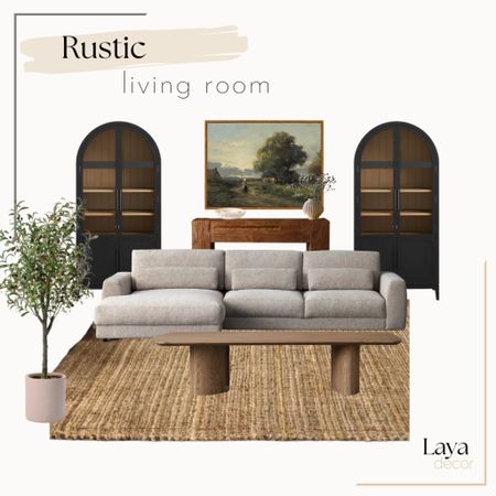 Here's a concept for rustic living room. Rustic design is a timeless design which incorporates organic and natural elements. 

#LTKhome