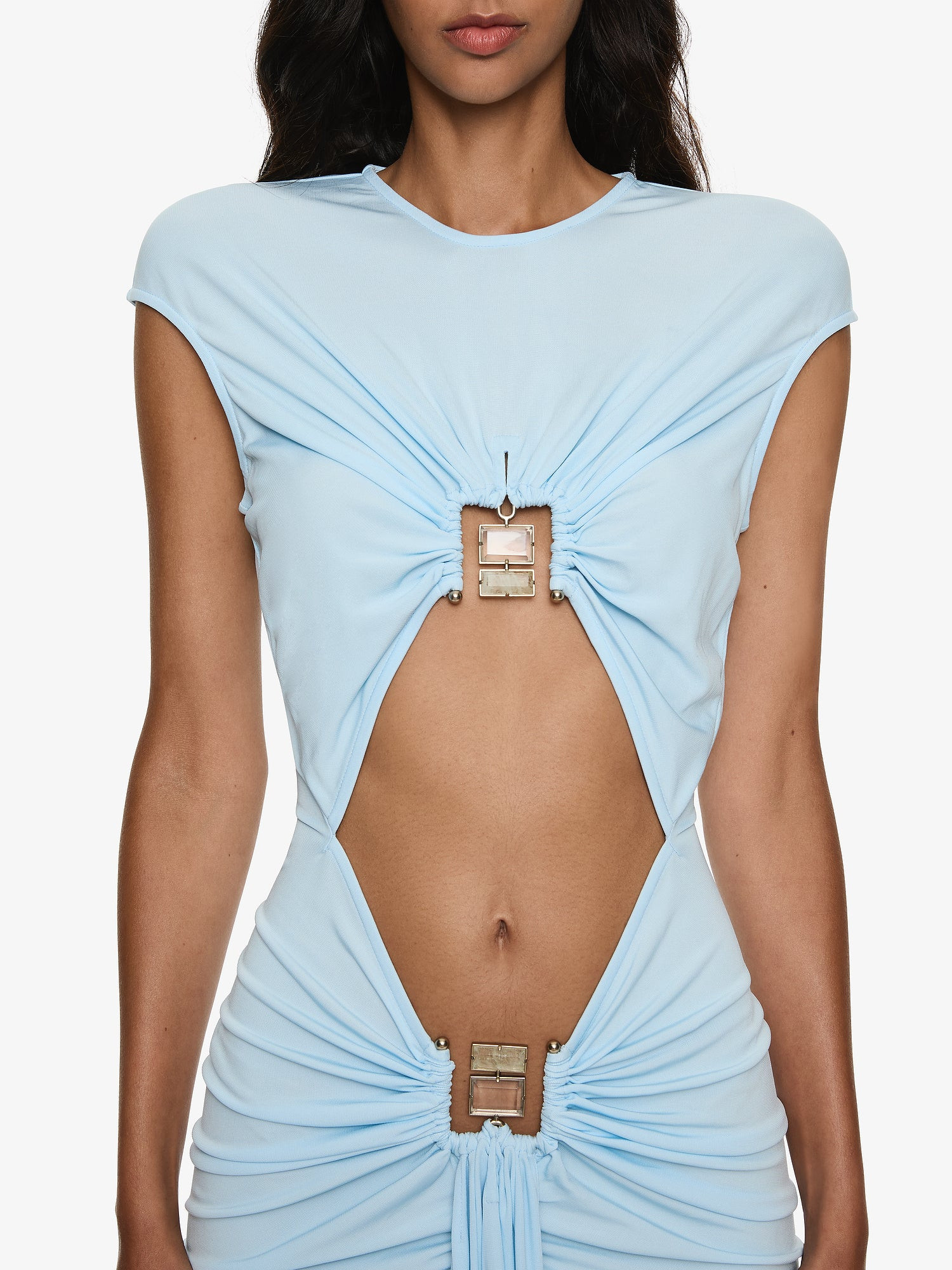 Christopher Esber | Bezel Quartz Disconnect S/S Mini Dress | Christopher Esber (Global)