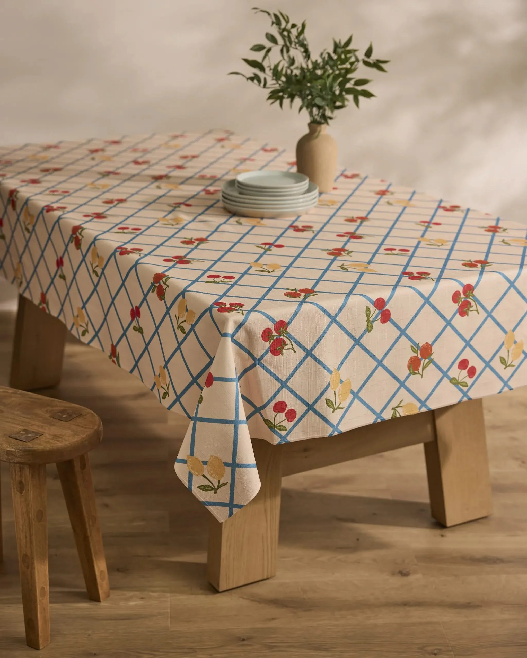Italian Summer Grid Tablecloth | Geometry | Geometry