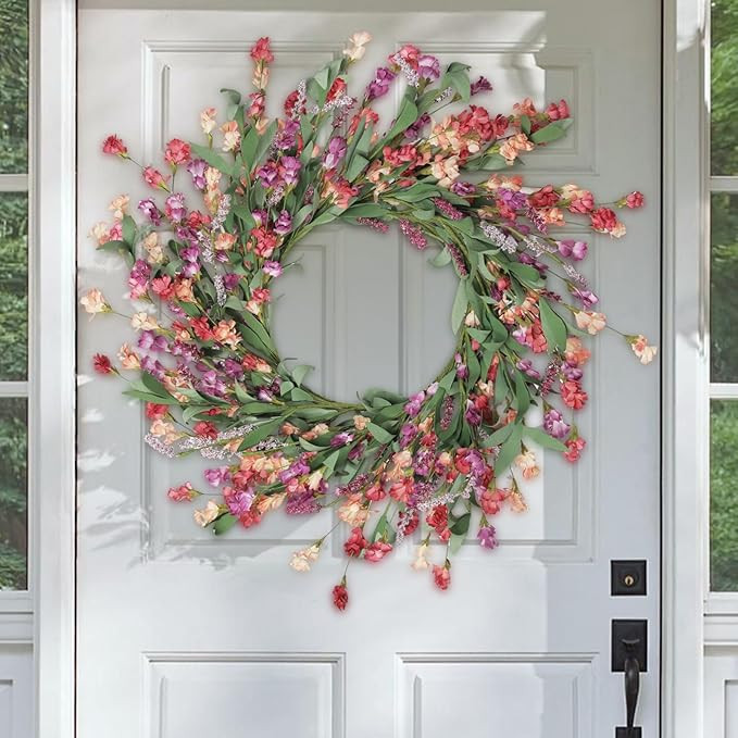 Artgar Front Door Wreath 24 Inch Spring/Summer Wreaths for Front Door, Front Door Wreaths for All... | Amazon (US)