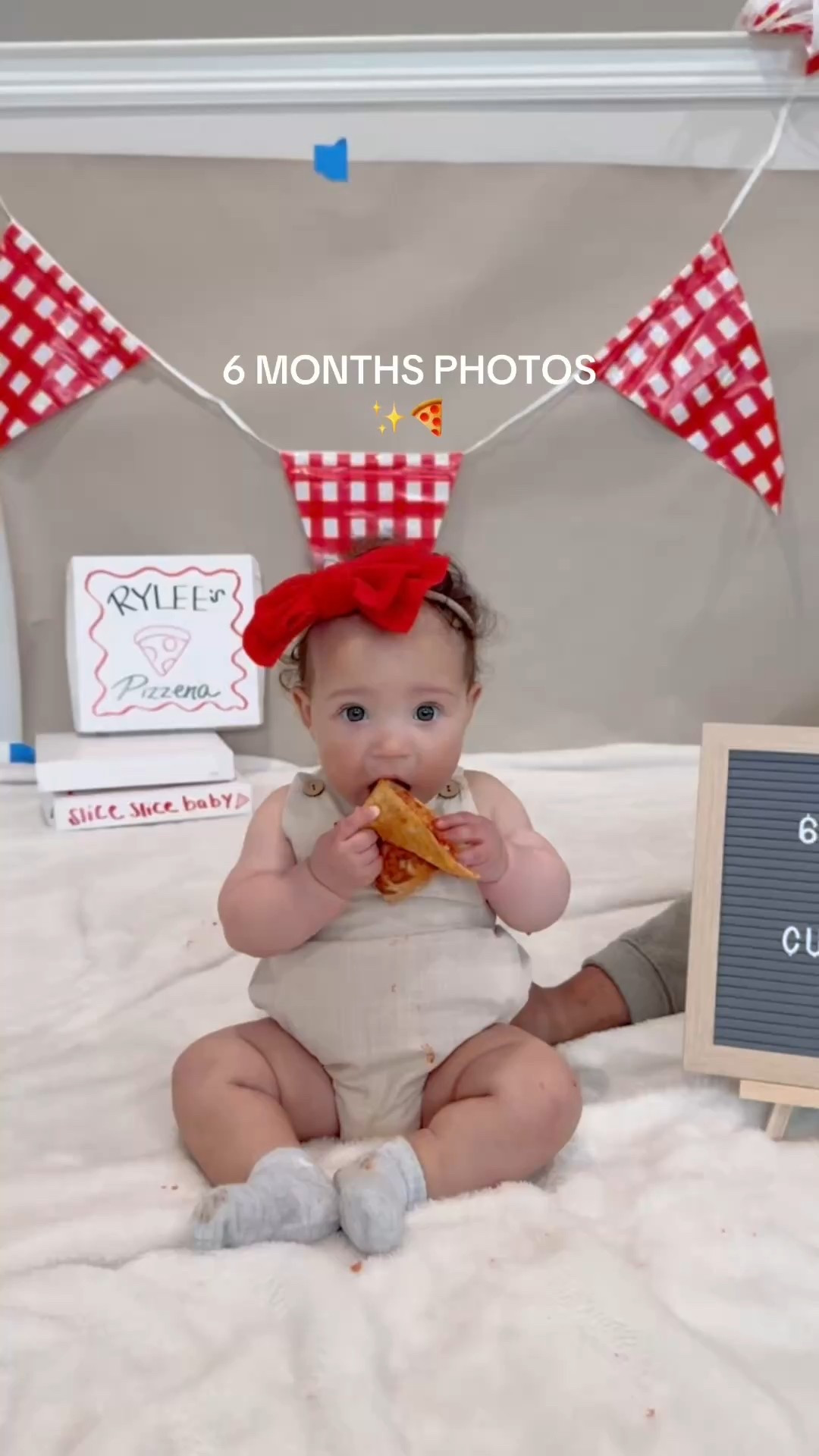 Baby 6 months milestone photos, pizza theme. 6 slices of cuteness. ✨ #baby #6monthphotos #babyphotos #babymilestone #babyphotoideas 

#LTKFamily #LTKKids #LTKBaby