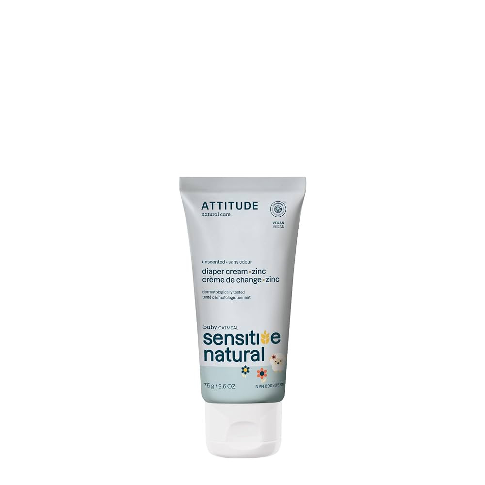 ATTITUDE Diaper Cream with Zinc & Oatmeal for Baby with Sensitive Skin, Plant and Mineral Based, ... | Amazon (US)