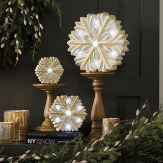 Pre-lit Snowflakes, Set of Three | Grandin Road | Grandin Road