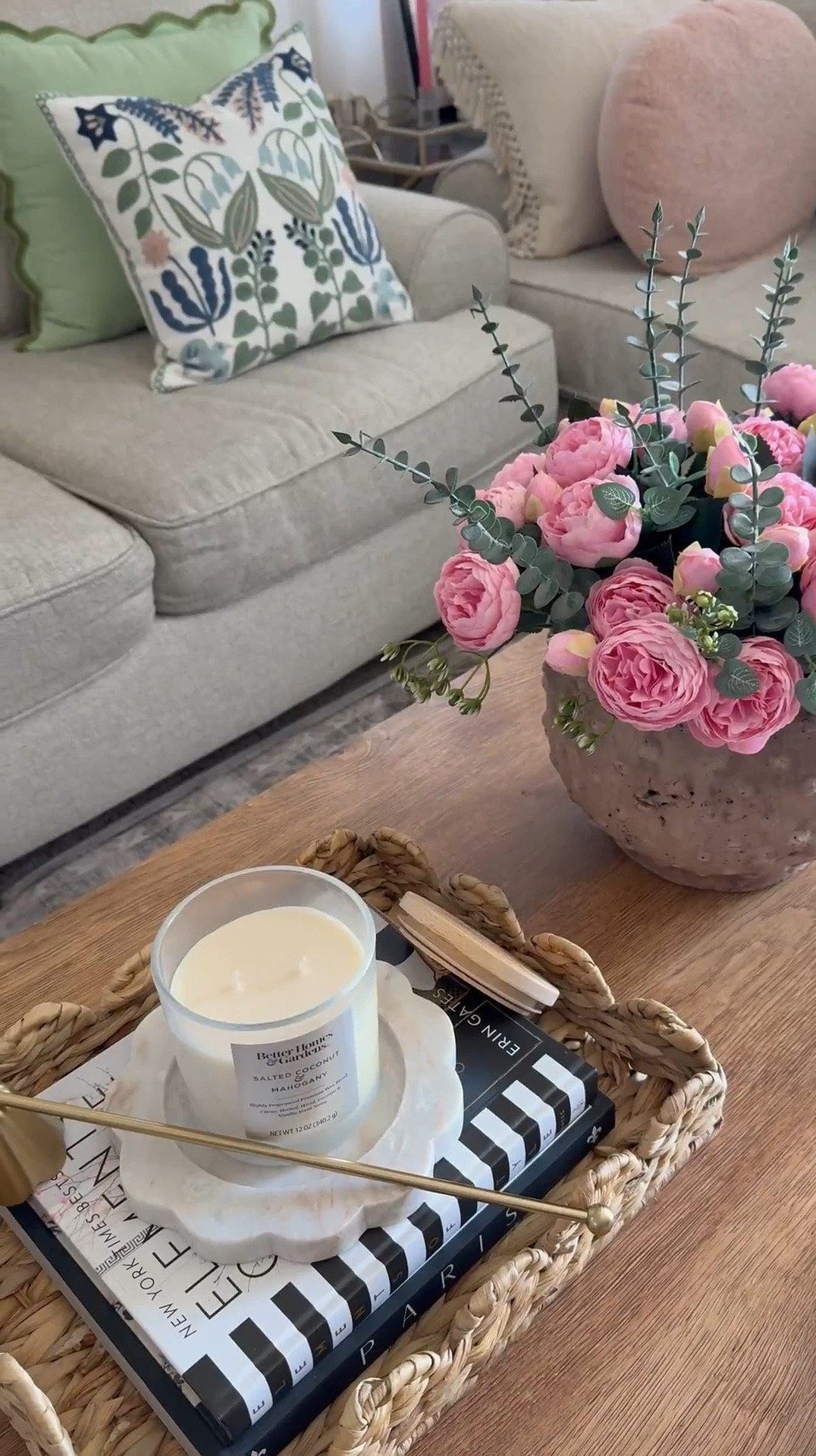 Summer decor ideas for the coffee table: 
- Scalloped Woven Natural Water Hyacinth Decorative Tray from Walmart. This cute and affordable tray is just $16.
- Most realistic peonies from Amazon. Add some decorative books and a candle to complete the look. 




Spring refresh, Walmart scalloped tray, decorative tray, coffee table decor, decorations, summer decor, decorative books, #LTKFindsUnder50 #LTKWatchNow

#LTKmomlife #LTKHome #LTKSeasonal #LTKdayinmylife #LTKSaleAlert