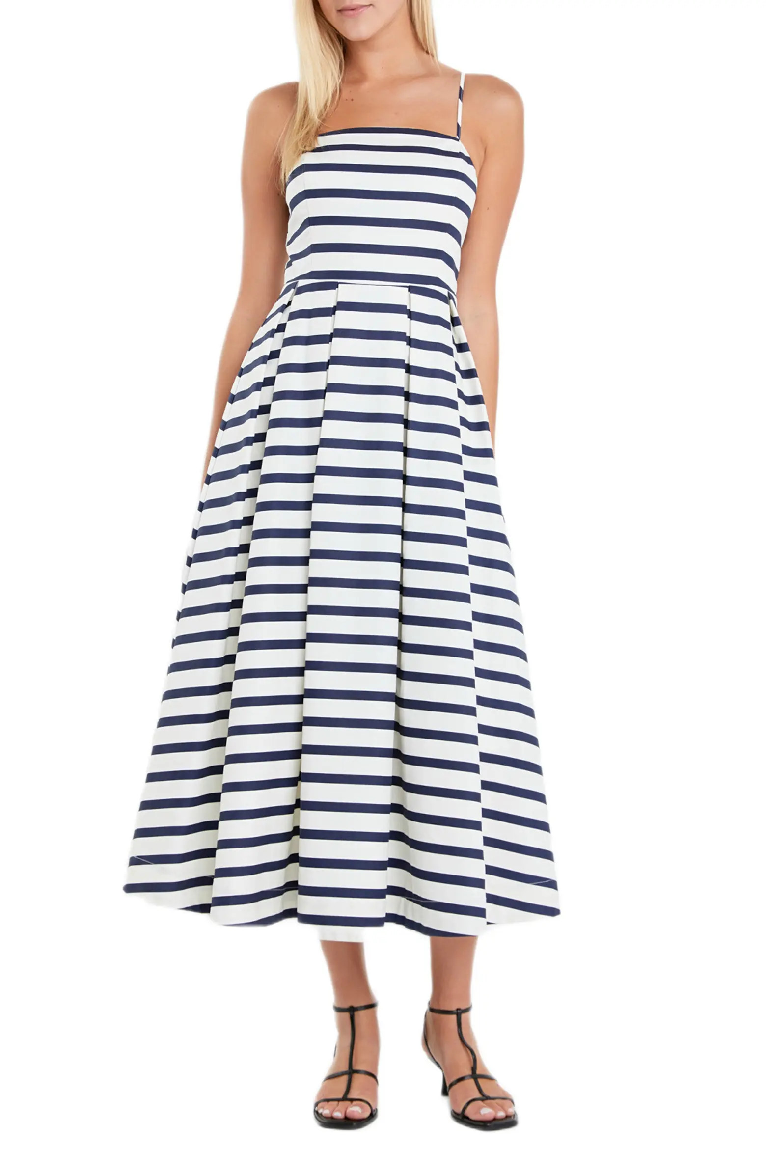 English Factory Stripe Sleeveless Maxi Dress (Women) | Nordstrom | Nordstrom