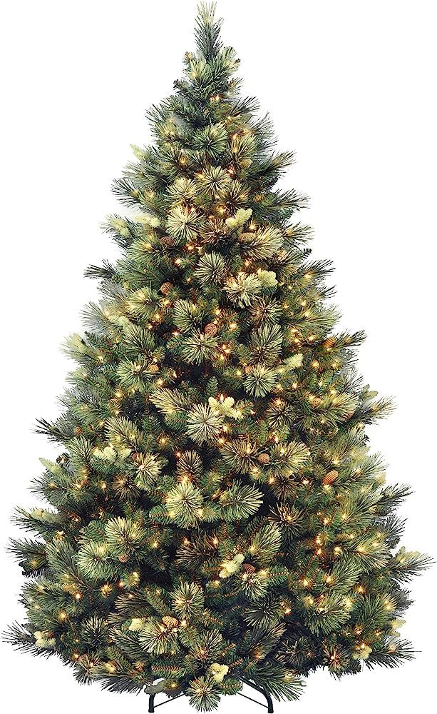 Amazon.com: National Tree Company Carolina Pine 7.5 Foot Artificial Holiday Prelit Christmas Tree... | Amazon (US)