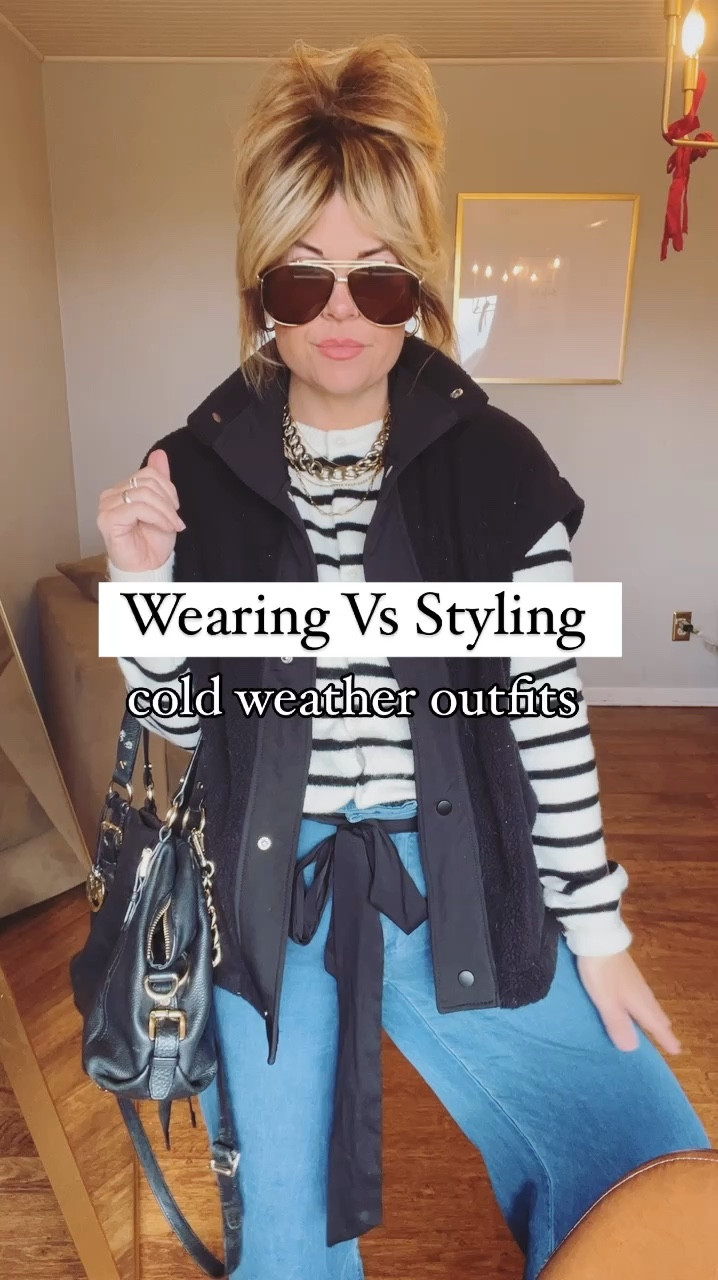 Cold weather outfits 
Sweaters and jeans 
Vests to layer
Oversized Amazon vest in black 
Wide leg trouser


#LTKFindsUnder50 #LTKFindsUnder100 #LTKSeasonal