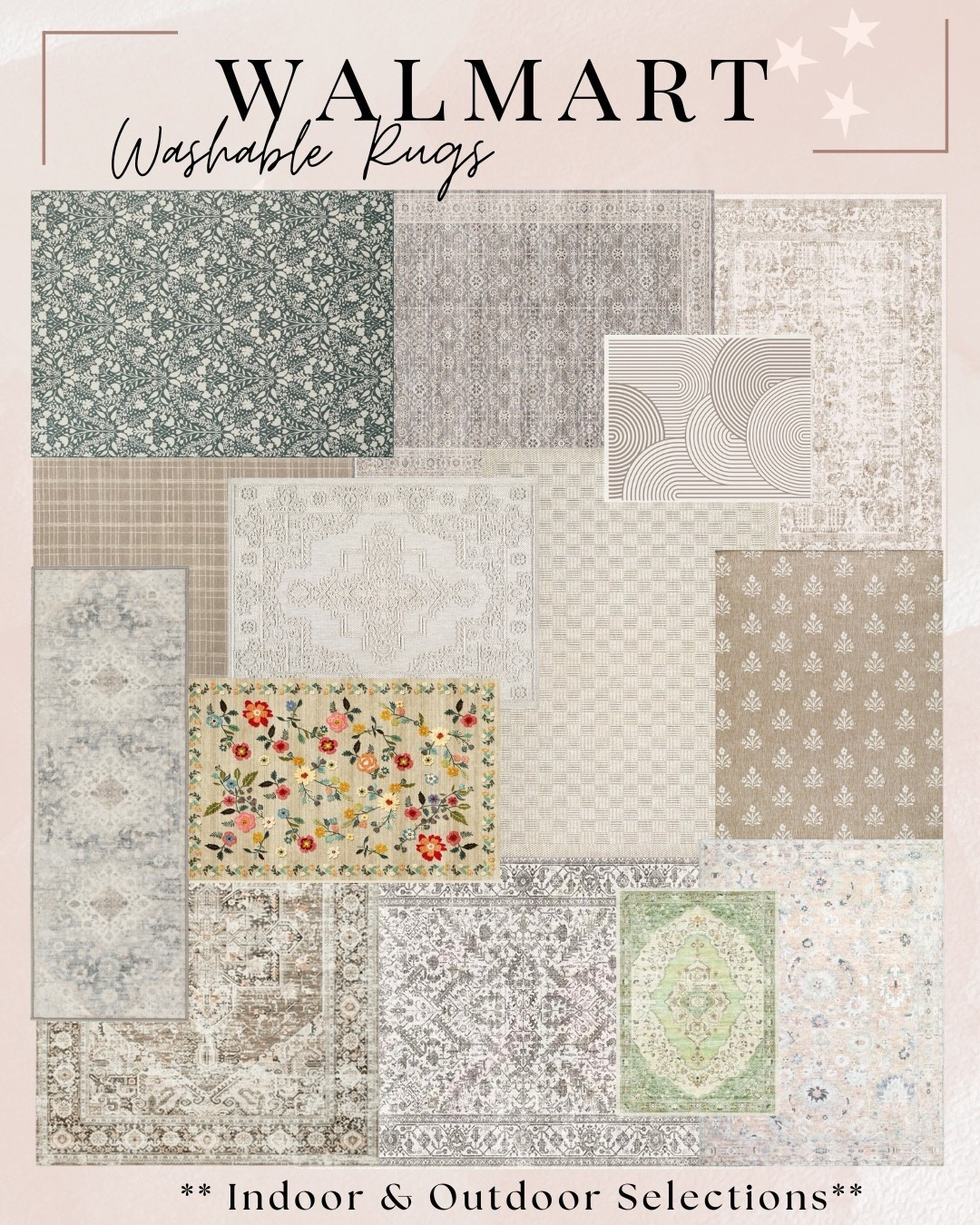 These rugs look expensive, but they’re not 🤎


These viral Walmart rugs are taking over for a reason… and yes, they actually hold up to real life (kids, spills, all of it 🙌🏼)

Think: cute and practical without the high price tag.

✔️ washable = no stress messes
✔️ soft low-pile (perfect for high traffic)
✔️ built-in grip so they don’t slide everywhere
✔️ so many styles under $100

They look high-end… but the price says otherwise 👀

The best ones are already selling out (especially the larger sizes), so if you’ve had your eye on one, don’t wait.

Tap to shop my top picks before they’re gone 🛍️

#LTKHome #LTKmomlife #LTKSaleAlert