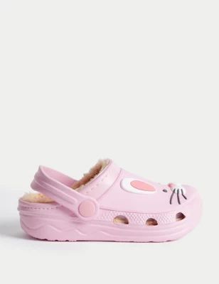 Kids' Faux Fur Lined Bunny Clogs (4 Small - 2 Large) | Marks and Spencer AU/NZ