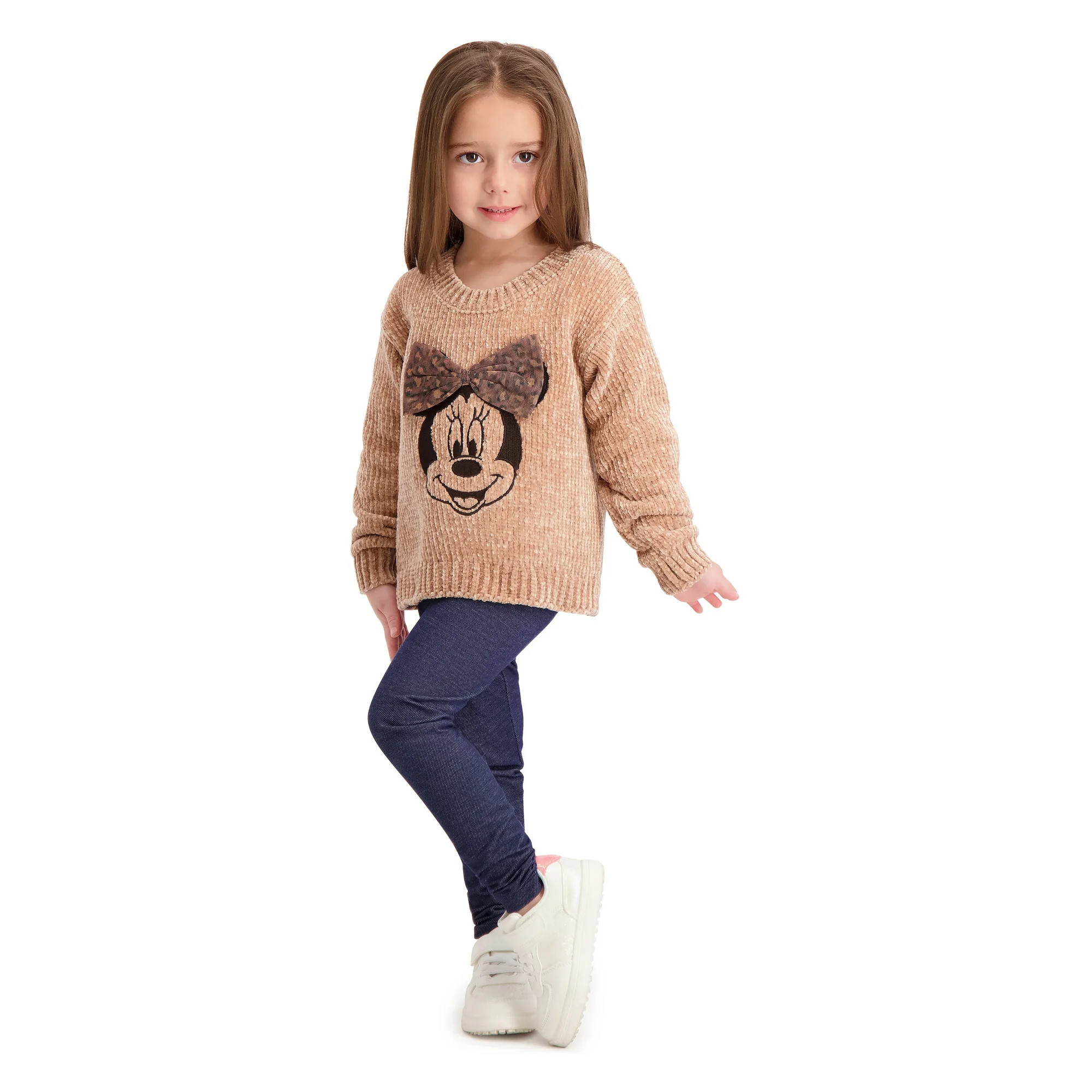 Minnie Mouse Toddler Girls Chenille Sweater, Sizes 12 Months - 5T | Walmart (US)