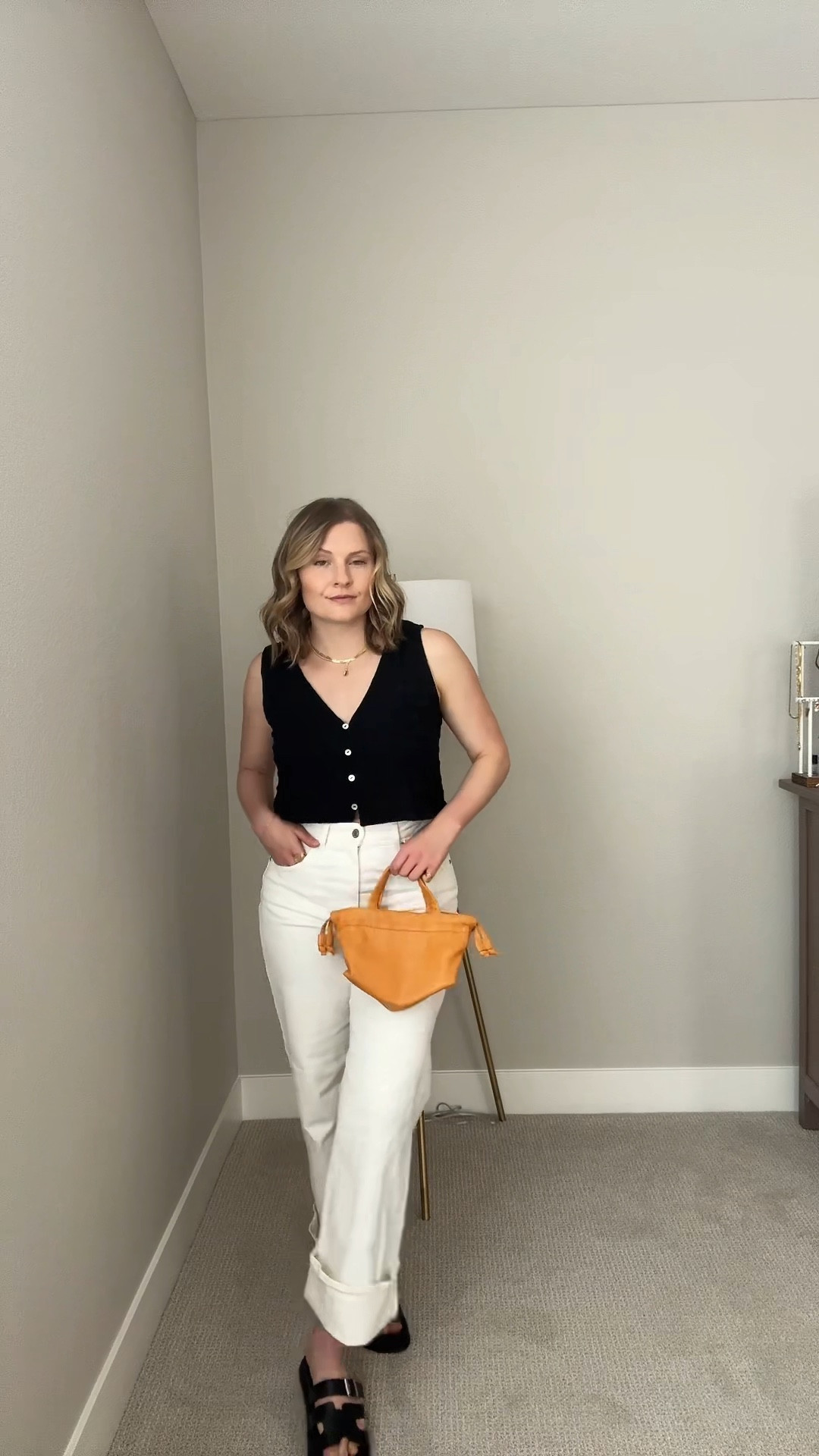 Simple summer date night outfit 
Top (M)
Jeans (27) 
Sandals (TTS)

#LTKStyleTip