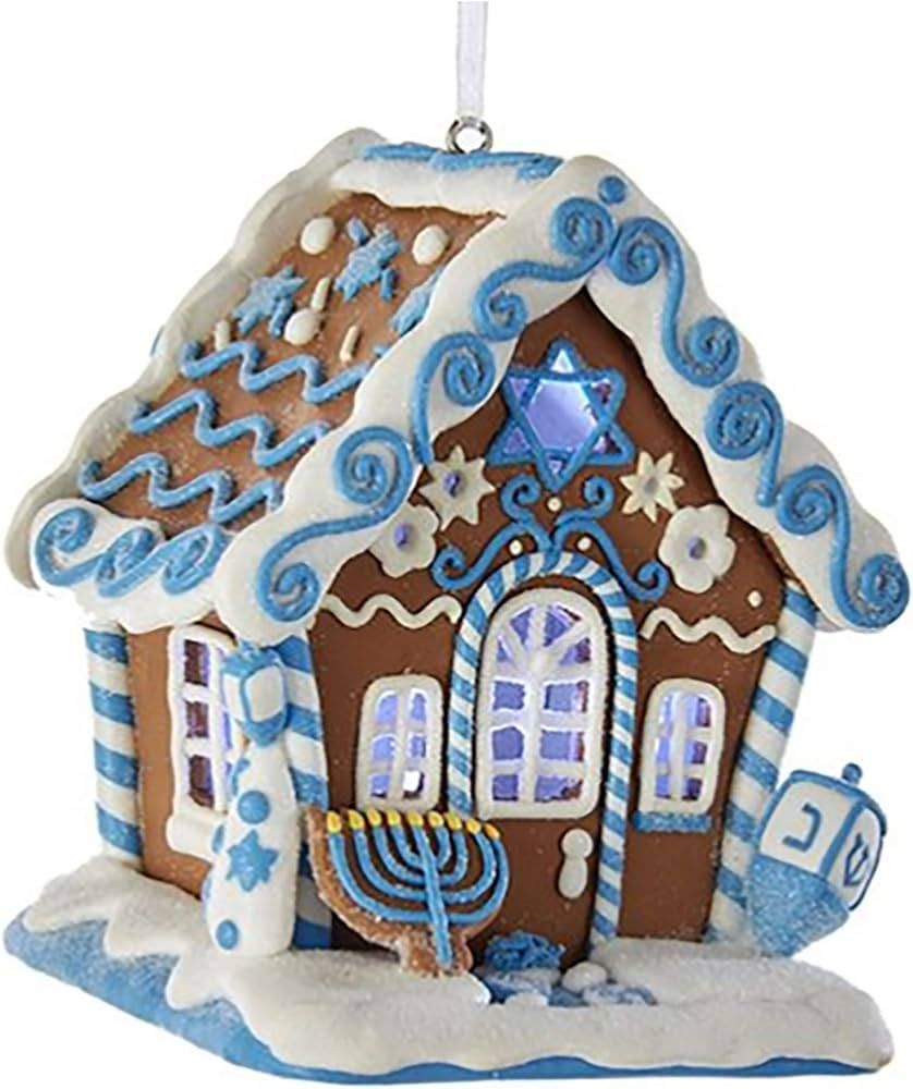 Kurt Adler Gingerbread Led Hanukkah House Ornament | Amazon (US)