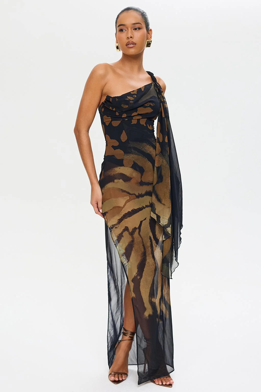 SOLSTICE CHIFFON SPLIT HEM MAXI DRESS | Murci