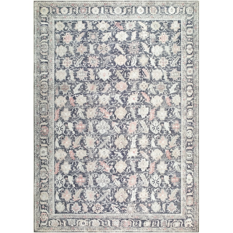 My Texas House Washable Lennon Brown 8'10" x 12' Washable Area Rug | Walmart (US)