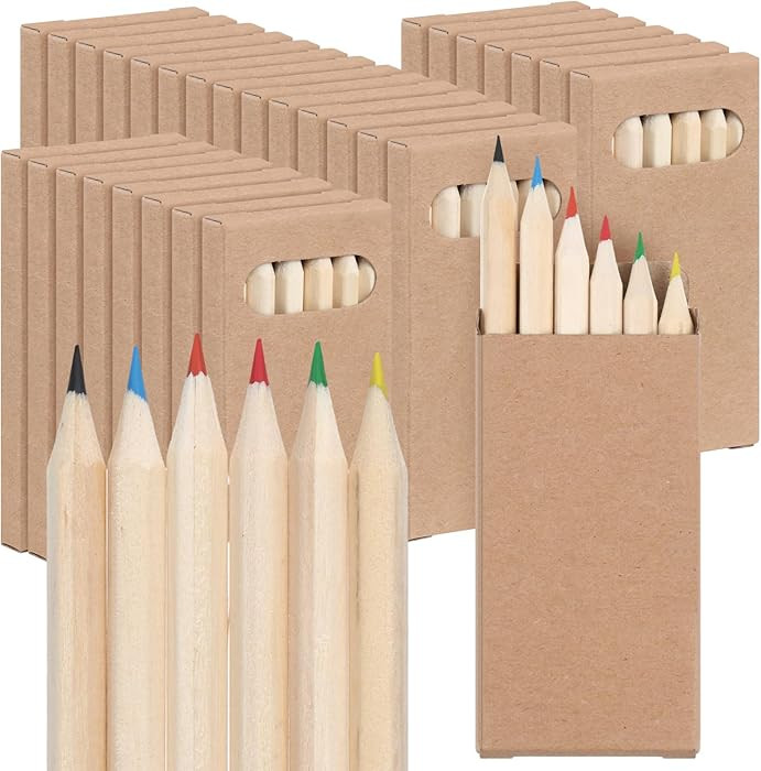 Ctosree Paquete de 24 mini lápices de colores a granel de 3.5 pulgadas, lápices de dibujo para ... | Amazon (US)