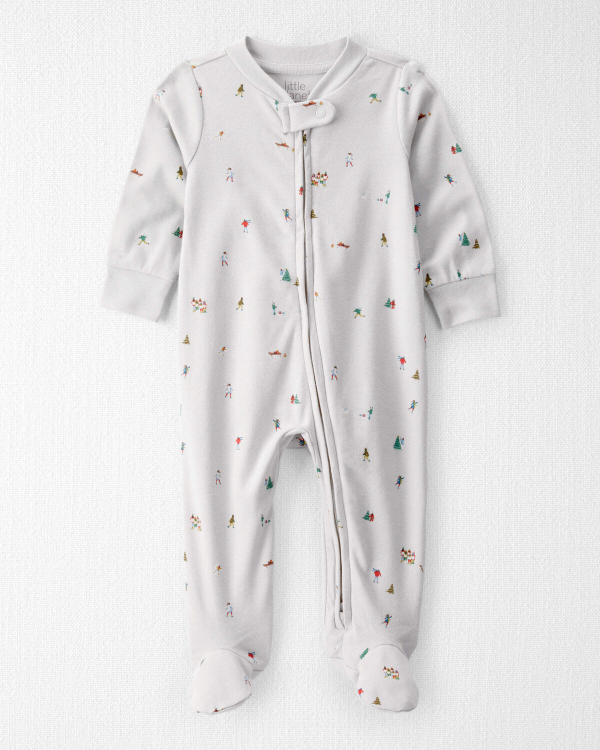 Baby Organic Cotton Sleep & Play Pajamas in Frosted Trail Print | Carter's Inc