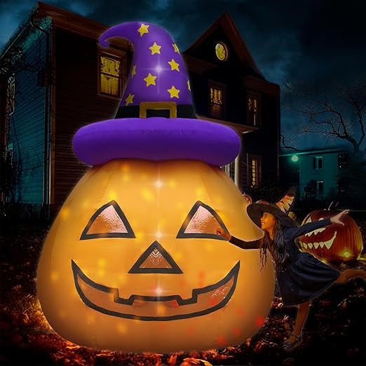 8FT Giant Halloween Inflatables Large Pumpkin with Interior Space for Play Blowup Yard Decor with... | Amazon (US)