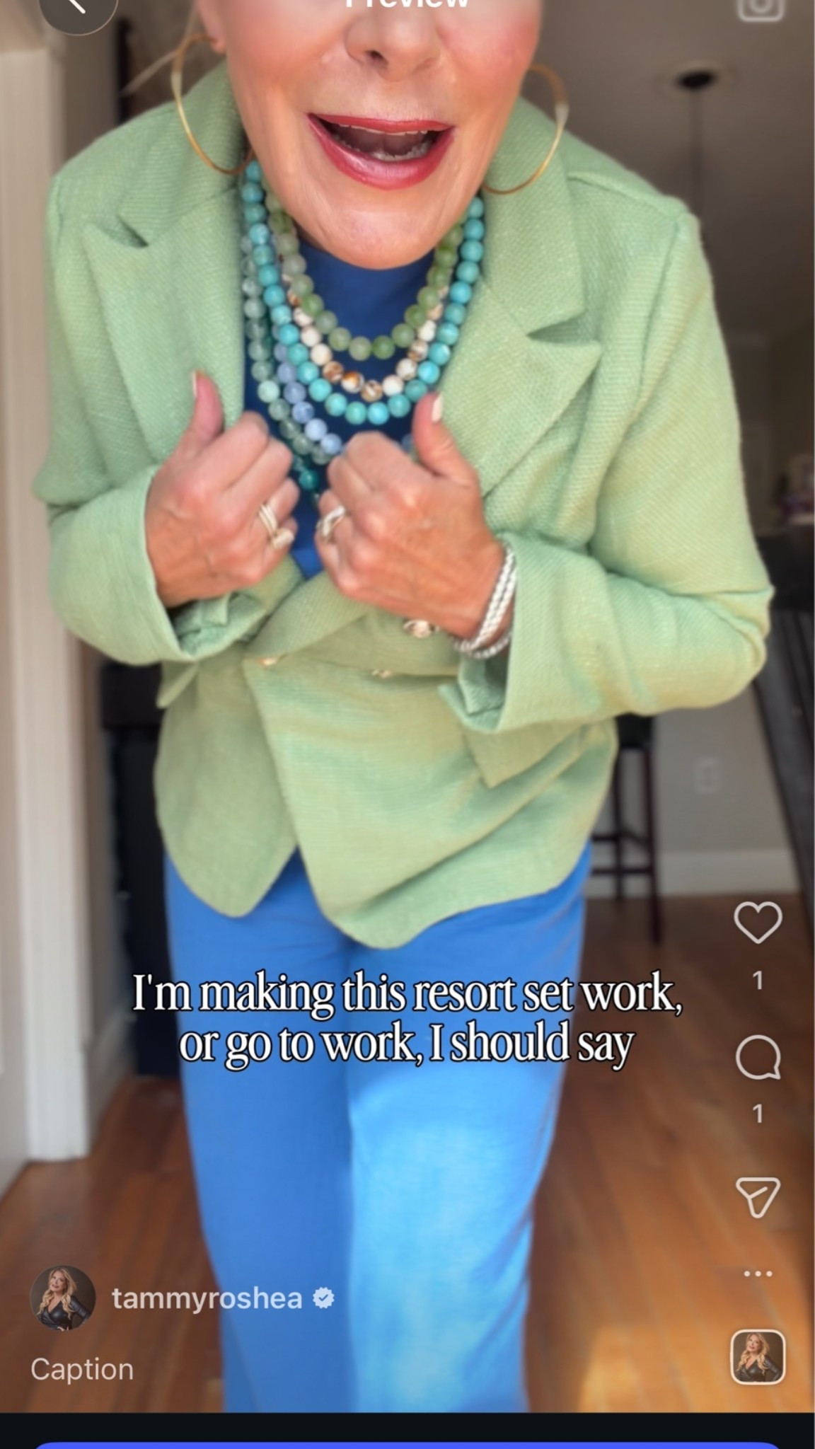 Who says a resort set has to stay on vacation? 💙💚

Add a tailored blazer, a statement necklace, and suddenly it’s boardroom-ready. Summer suiting doesn’t have to mean heavy fabrics or boring neutrals. I’m loving these fresh coastal colors for brightening up an office day while staying cool and comfortable.

This Zeagoo set is one of those versatile pieces you’ll wear on repeat—from vacation mornings to work meetings to dinner after hours.

✨ Save with code TAMMY20 on the Zeagoo website.

What’s your favorite way to make vacation pieces work for the office? 💼🌴

#Over50Style #SummerSuiting #OfficeStyle #CoastalStyle #ResortWear #WorkwearInspiration #BusinessCasual