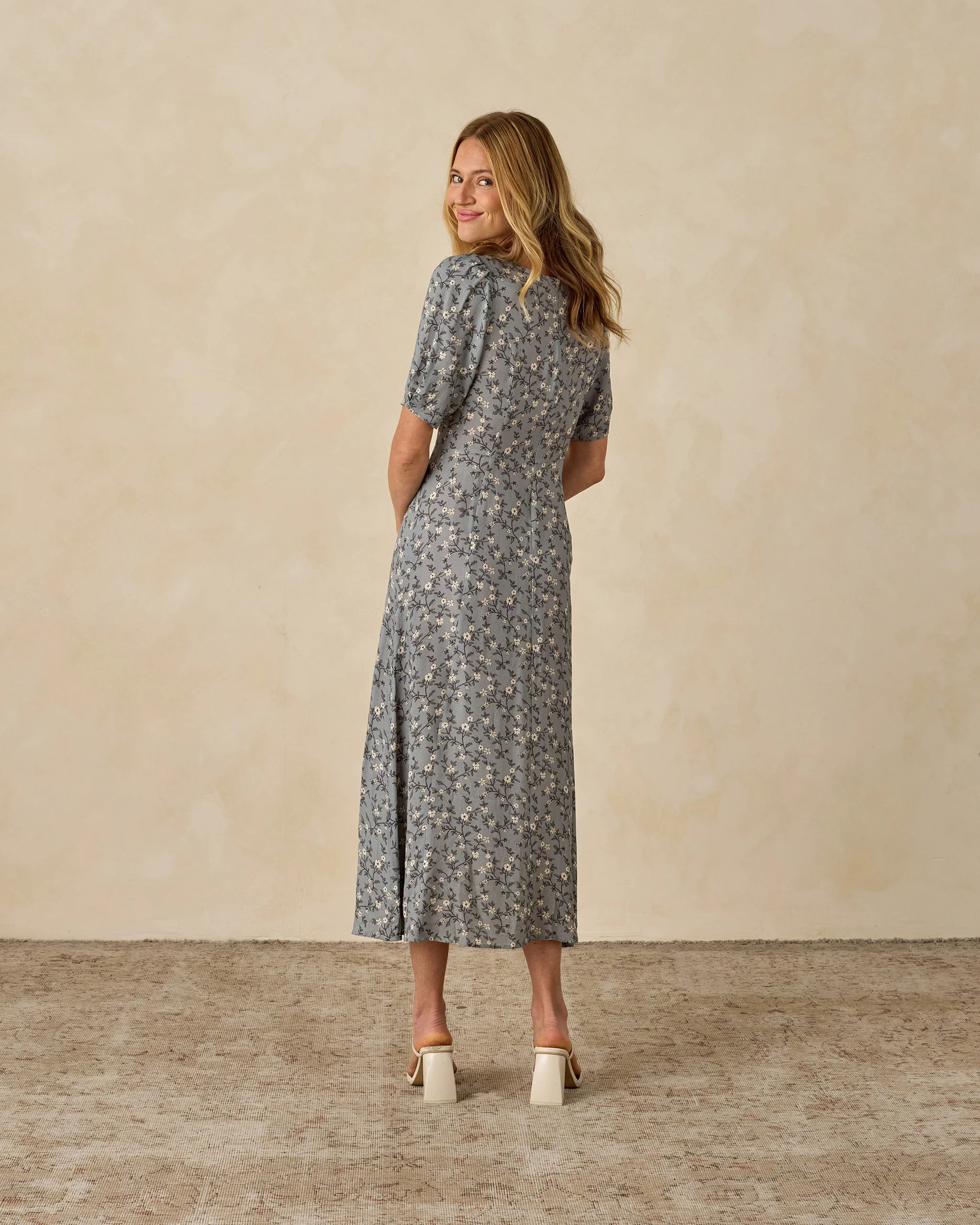 Violet Dress || French Blue Floral | Rylee + Cru