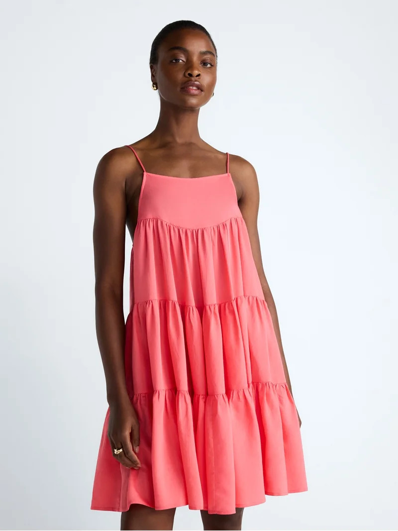 Scoop Women’s Flowy Tier Mini Dress, Sizes XS-XXL | Walmart (US)