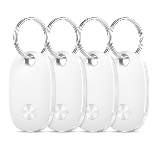 Tracker Tags-4 Pack, Bluetooth Tracker Works with Apple Find My APP (iOS Only), Keys Finder and Item Locator for Luggage, Backpack, Suitcases, Replaceable Battery, IP67 Waterproof Tracking Tag | Amazon (US)