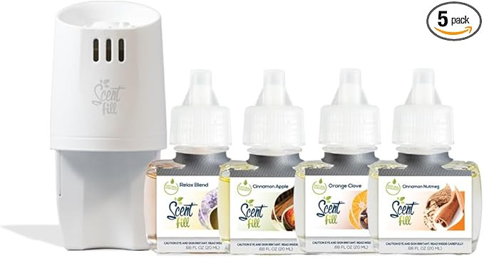 Scent Fill Fall Plug in Air Freshener Kit (Relax Blend, Cinnamon Apple, Orange Clove, Sweet & Spi... | Amazon (US)