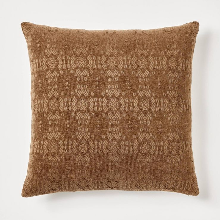 Oversize Chenille Woven Jacquard Square Throw Pillow - Threshold™ designed with Studio McGee | Target
