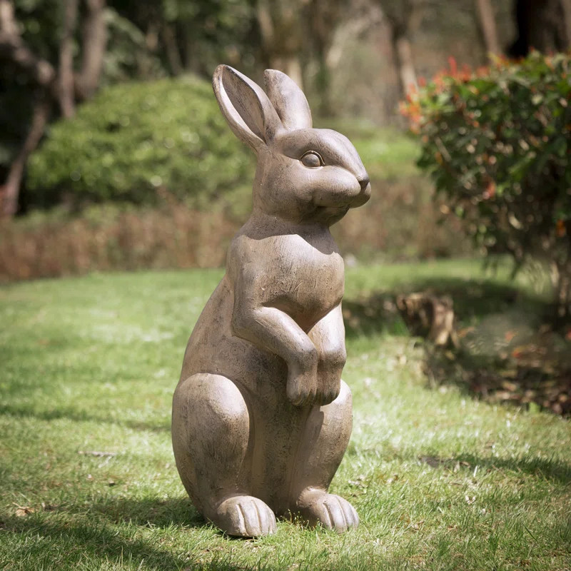Zachary MGO Standing Rabbit Garden Statue | Wayfair North America