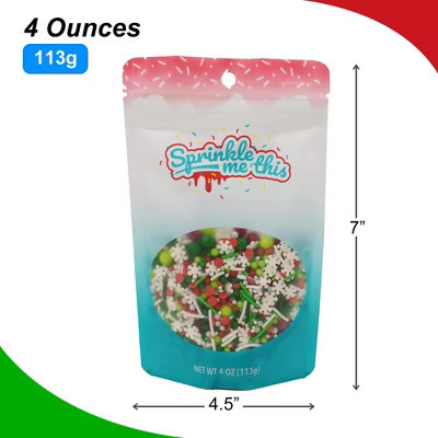 Sprinkle Me This – Under The Mistletoe (4 Oz.) – Holiday Sprinkles with Snowflake Quins, Silver Nonpareils, Red, Green & Lime Pearls | Target