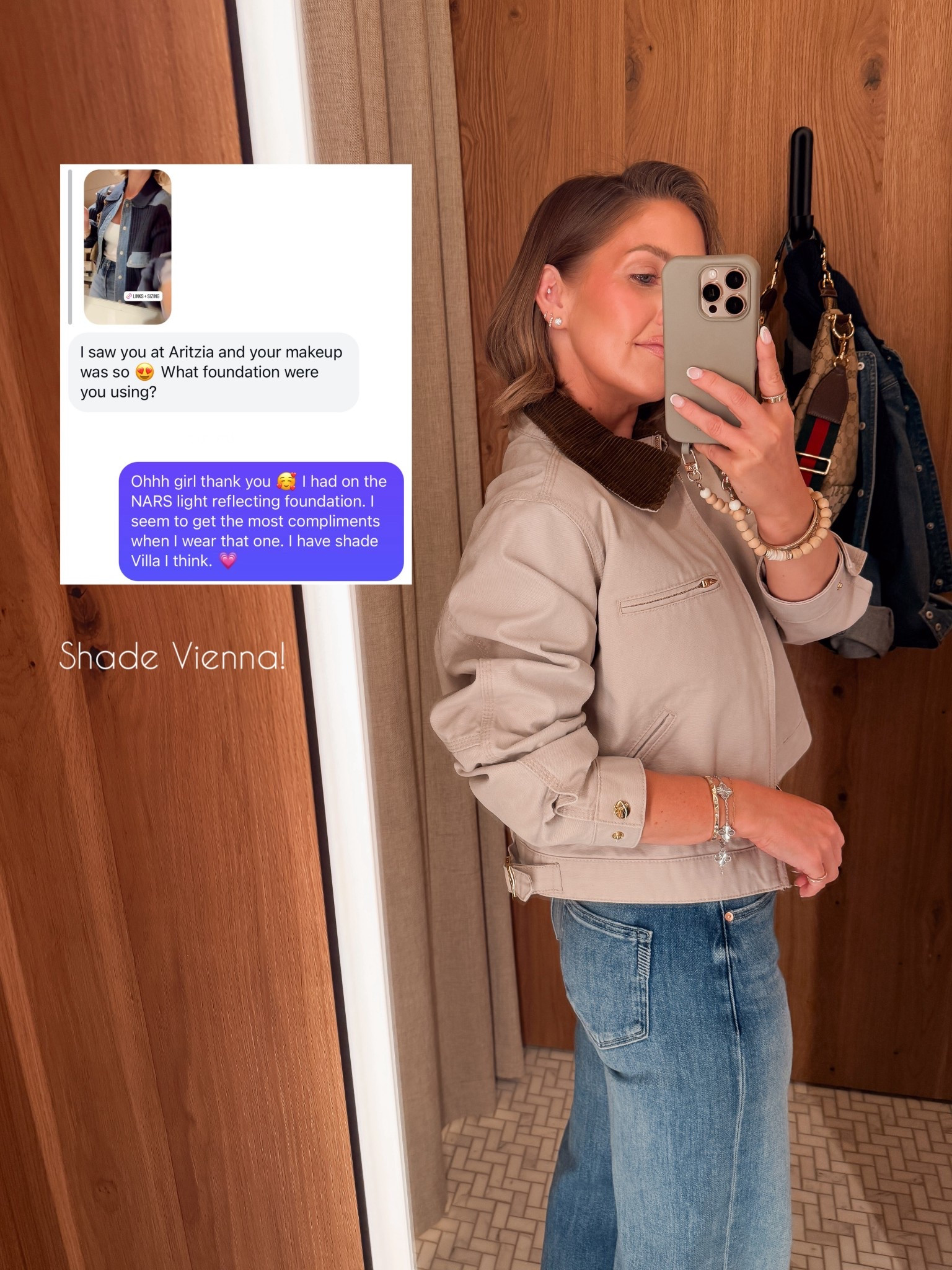 Foundation shade Vienna
XS jacket / XS bra free tank / 24 jeans / mules are true to size 

#LTKBeauty #LTKootd #LTKOver40