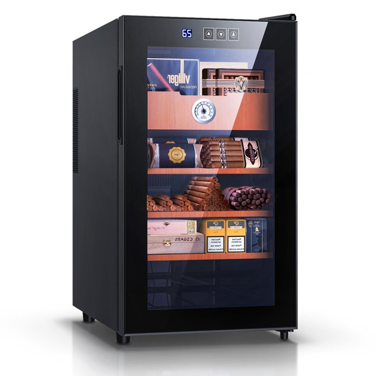 NEEDONE 300 Counts Electric Cigar Humidor Humidifier Box, with 3 Spanish Cedar Wood Shelves & 1 D... | Walmart (US)