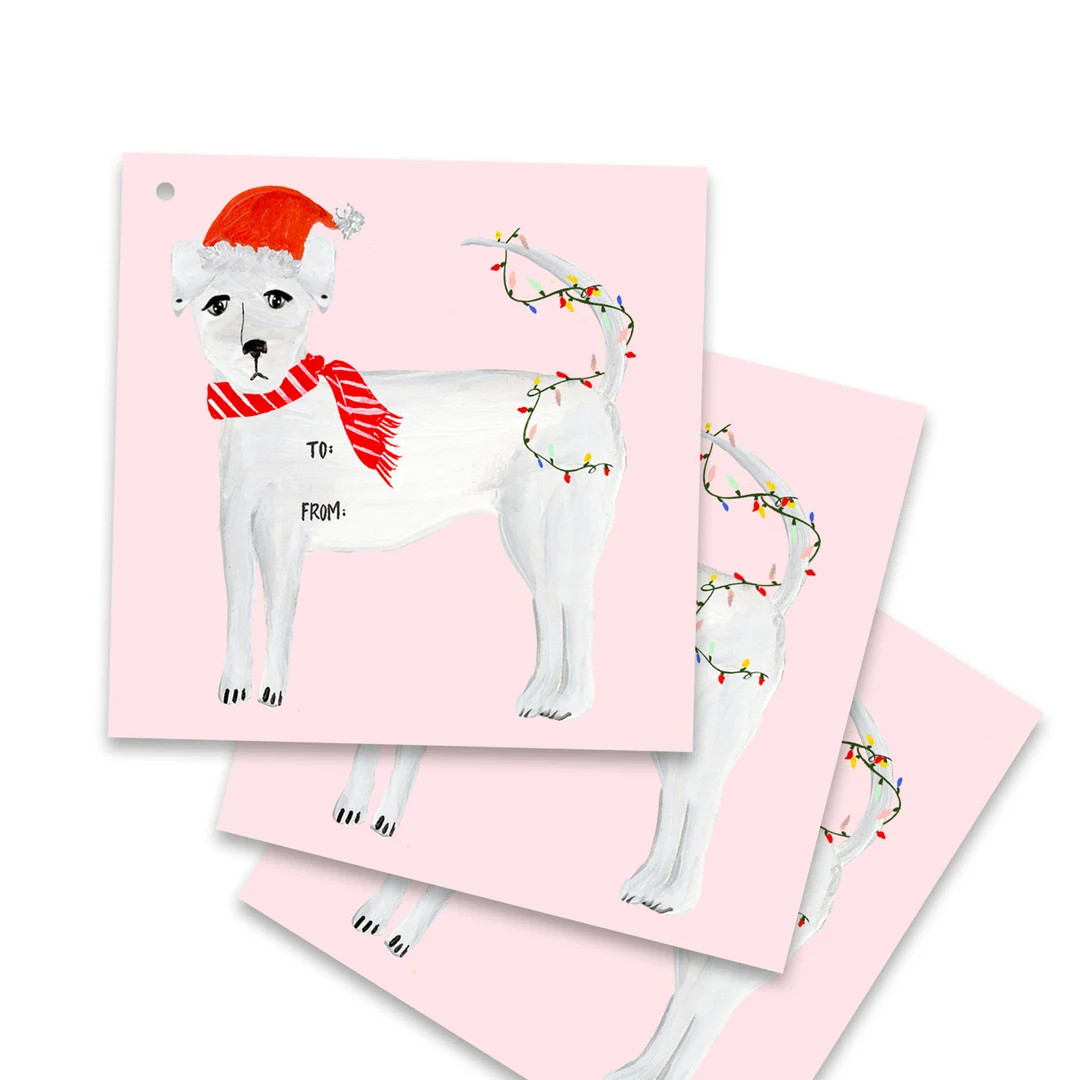 Gift Tags Holiday Pup Set of 8 Christmas Holiday Gift Wrapping - Etsy | Etsy (US)