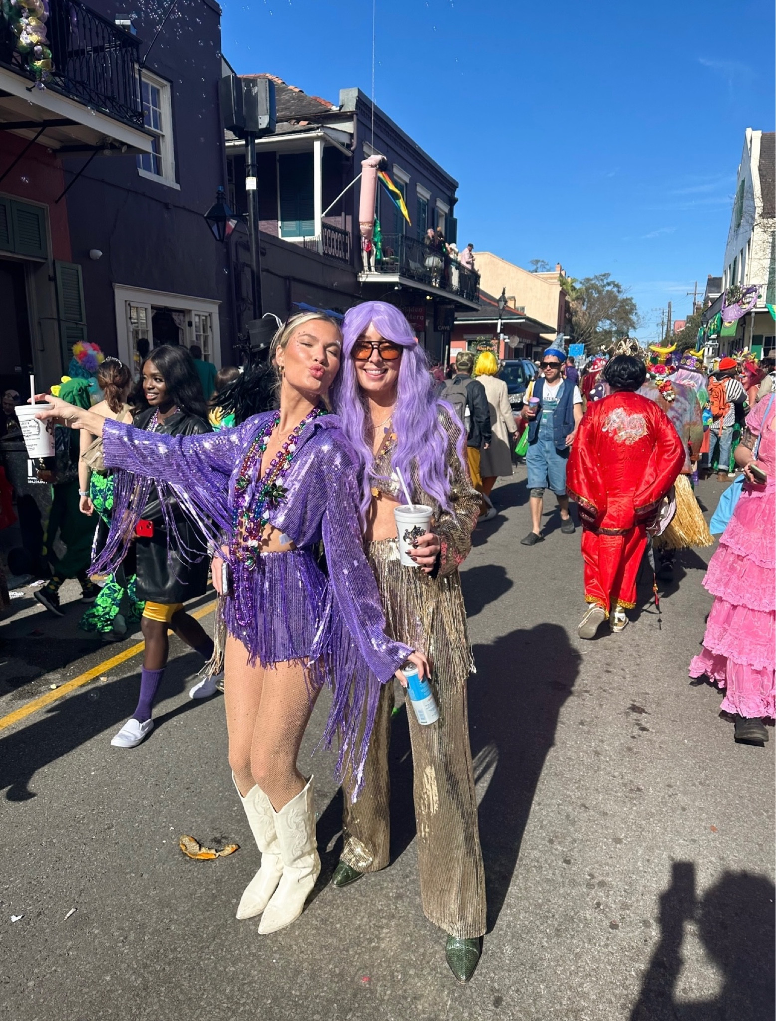 mardi gras outfit 🎉💚💜

#spacecowgirl #sequinromper #fringeromper #mardigras #goldjumpsuit #neworleans 

#LTKSeasonal #LTKtravel #LTKparties