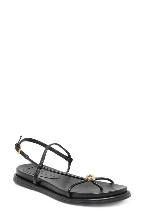 Dolce Vita Deane Strappy Sandal in Black Leather at Nordstrom, Size 8.5 | Nordstrom