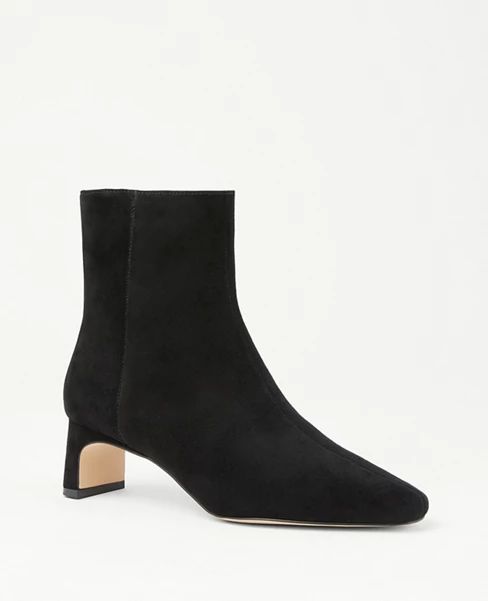 Blade Heel Suede Booties | Ann Taylor (US)