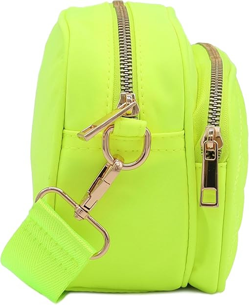 Quilted Nylon Crossbody Bag with Wide Strap | Amazon (US)